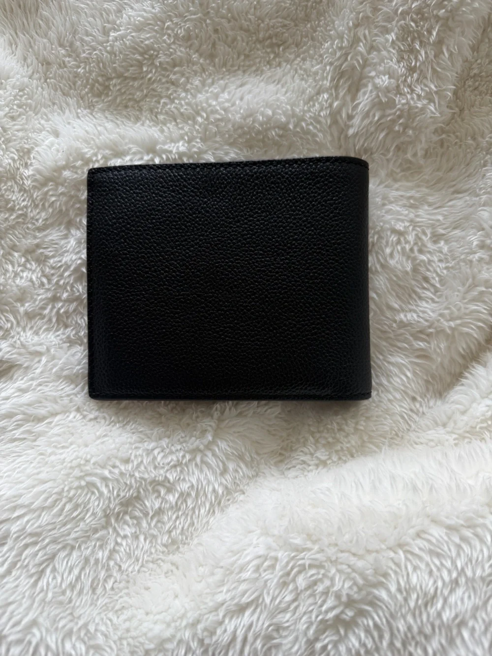 Coach Black Pebbled Leather Bi-Fold Card Holder